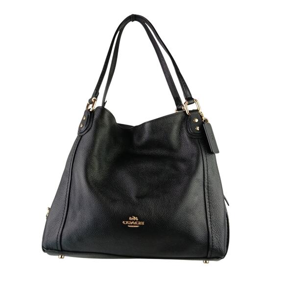 Coach Edie Shoulder Bag In Black Style No. 57122 $474 Retail - Picture 2 of 11